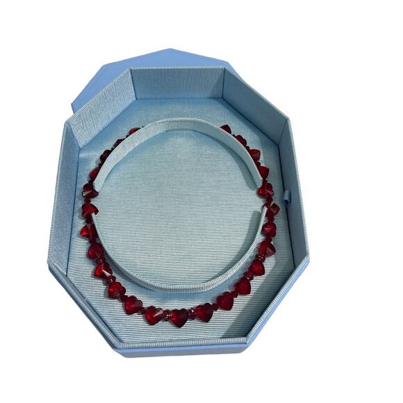 Swarovski Somnia necklace Mixed cuts, Heart, Red, Ruthenium plated - Picture 5 of 8